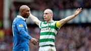 Celtic's Scott Brown (R) celebrates scor