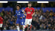 Bruno Fernandes lors de la dernière confrontation entre Chelsea et Manchester United