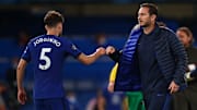 Jorginho and Frank Lampard together at Chelsea.