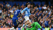 Antonio Rudiger di pertandingan vs Manchester City