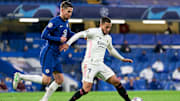 Jorginho, Eden Hazard, en el Chelsea-Real Madrid 2020/21