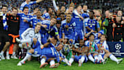 Chelsea celebrate their Champions League win in 2012