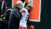 Beckham se lastimó en el primer cuarto del partido de la séptima semana entre los Browns y los Bengals