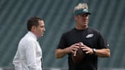 Philadelphia Eagles general manager Howie Roseman and head coach Doug Pederson