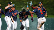 Los Mellizos celebraron el hit ganador de Jorge Polanco 