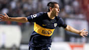 Corinthians v Boca Juniors - Copa Bridgestone Libertadores 2013 - Juan Román Riquelme celebra su gol.