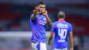 Juan Escobar festeja uno de los ocho goles que Cruz Azul le marcó al Arcahaie de Haití