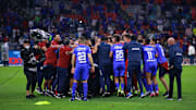 Cruz Azul celebrando la novena