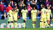 Nicolas Pepe celebrates scoring 