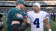 Philadelphia Eagles QB Carson Wentz and Dallas Cowboys QB Dak Prescott