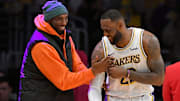NBA legends Kobe Bryant and LeBron James