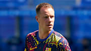 Ter Stegen la temporada pasada en la previa ante el Alavés