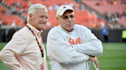Cleveland Browns owner Jimmy Haslam (left) with general manger John Dorsey