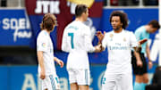 Cristiano Ronaldo avec Marcelo et Modric. 