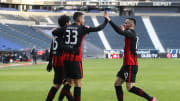 Reicht es für den ganz großen Wurf? Andre Silva und Filip Kostic wollen den Traum von der Champions League Wirklichkeit werden lassen.