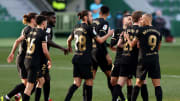 Barcelona celebrate De Jong's opener 