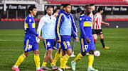 Estudiantes v Boca Juniors - Torneo Liga Profesional 2021 - Boca se retira cabizbajo tras una nueva derrota.