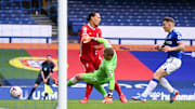 Jordan Pickford's wild challenge on Virgil van Dijk in the opening minutes of the Merseyside derby