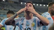 Messi celebrando el triunfo en la copa América
