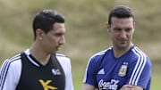 Lionel Scaloni y Ángel Di María.