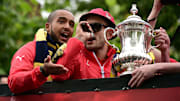 Wilshere entertained the masses about Arsenal's trophy parade bus