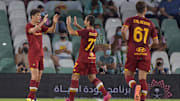 Shomurodov dopo il gol al Betis