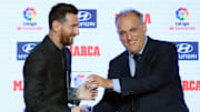 Javier Tebas halagó a Messi en la presentación de LaLiga
