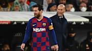 Lionel Messi et Zinédine Zidane, à l'occasion d'un Clasico.