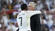 Cristiano Ronaldo y Carlo Ancelotti en el Real Madrid