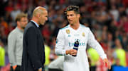 Zinédine Zidane et Cristiano Ronaldo au Real Madrid.