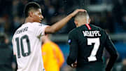 Marcus Rashford et Kylian Mbappé en Ligue des Champions. 
