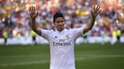 James en su presentación como jugador merengue