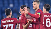 Un'esultanza della Roma