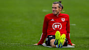 Gareth Bale à l'entraînement avec le pays de Galles. 