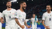 Insigne celbra su gol con sus compañeros