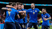 L'esultanza degli Azzurri