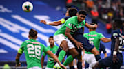 Wesley Fofana, à la lutte avec Marquinhos pendant la finale de la Coupe de France.