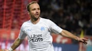 Valère Germain en train de célébrer son but contre Lille en février dernier.