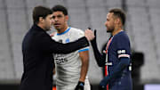 Pochettino et Neymar après le Classique dimanche dernier.