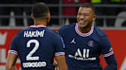 Achraf Hakimi et Kylian Mbappé se sont régalés ensemble contre Reims.  