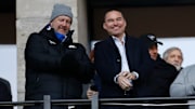 Lars Windhorst (r.) auf der Tribüne des Olympiastadions in Berlin.