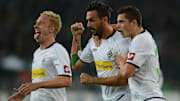 Mike Hanke, Martin Stranzl und Granit Xhaka (von links).