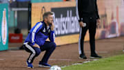 Kniete sich im DFB-Pokal voll rein: Saarbrücken-Coach Lukas Kwasniok