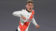 Federico Girotti celebrando un gol con River