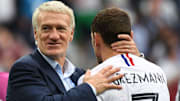 Didier Deschamps et Antoine Griezmann lors du Mondial 2018. 