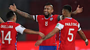 Arturo Vidal fue el protagonista del partido de Chile con sus dos goles