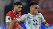 Lautaro Martinez durante un match di Copa America