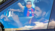 FC Barcelona Players Arrive For Training