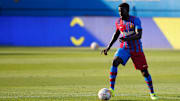 Umtiti en el primer amistoso de la pretemporada