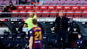 El técnico holandés fue expulsado en el partido de ayer ante el Granada.